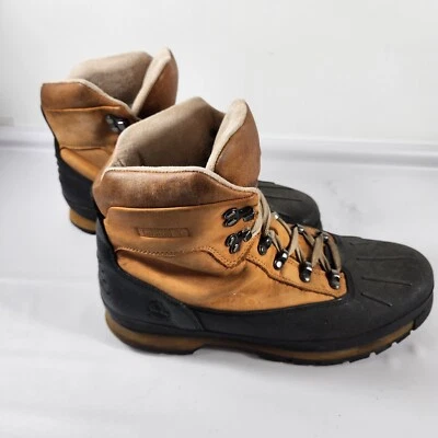 Timberland Hombres Impermeables Euro Sprint Trigo \ Negro Botas de Senderista A1KYN Talla 11 Foto 1 de 4