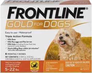 Frontline Plus Gold Dogs 5-22 lbs | 100% Genuine US EPA Approve !!! | 6 doses - Picture 1 of 1