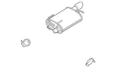 Genuine Ford 2013 Mustang Front Muffler Assembly Passenger Side DR3Z-5230-J - Изображение 1 из 2