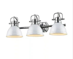 Golden Lighting Duncan 8.125 in. 3-Light Chrome Vanity Light - Picture 1 of 4