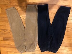 Two pairs of children’s place cords corduroy pants boys dark blue & tan size 6/7
