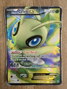 Celebi EX 141/149 Full Art Ultra Rare Boundaries Crossed Pokemon Card VERY DMG - Picture 1 of 2