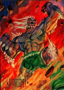 1994 SkyBox DC Master Series Comic Card #9 Doomsday - Foto 1 di 2