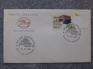 2008 ITALIA FDC CAVALLINO OLIVETTI Annullo Milano Filatelico - Foto 1 di 2