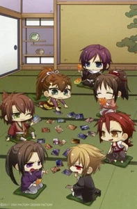 postal promo Hakuoki Hakuouki anime Hijikata Okita Saitou Harada Toudou Kazama - Imagen 1 de 2