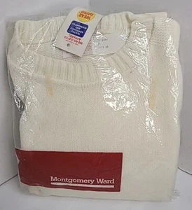 Nuevo suéter tejido Montgomery Ward amarillo para mujer talla 40 - Imagen 1 de 4