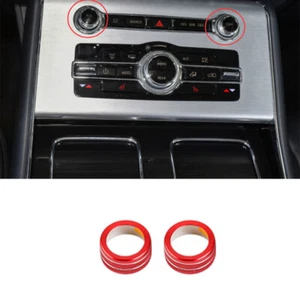 For Lincoln Aviator 2020-2022 Red Aluminum Car Volume Switch Button Cover Ring - Foto 1 di 8