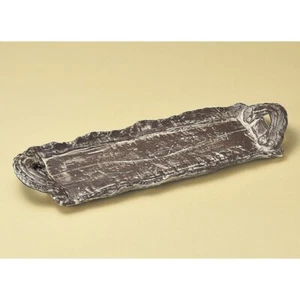 Japanese Kaiseki Long plate dish Mino ware carbonized Chigiri - Picture 1 of 2
