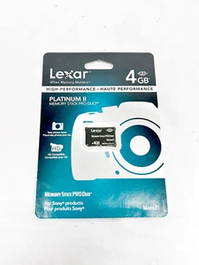 Lexar 4GB Platinum II Pro Duo Memory Stick, Mark 2 BRAND NEW - Picture 1 of 3
