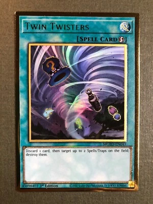 Yugioh - Twin Twisters MGED-EN043 1st Edition Gold Rare Spell Crd NM Pack Fresh! - Image 1 of 4