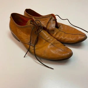 Mark Nason Mens Dress Shoes Size 10 Cognac Brown Leather Lace Up Oxfords - Picture 1 of 11