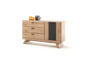 Sideboard Carvin 7 Balkeneiche Cosmos grey 144x84x44 cm Kommode Wohnzimmer - Bild 1 von 8