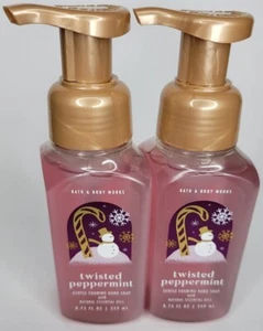 BATH & BODY WORKS (LOT OF 2) TWISTED PEPPERMINT GENTLE FOAMING HAND SOAP 8.75 FL - Picture 1 of 6