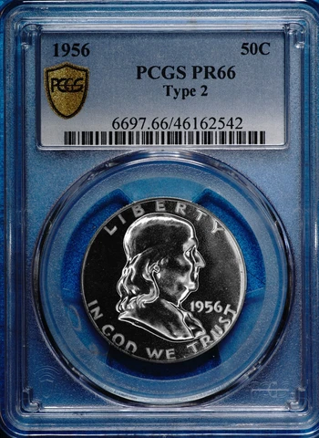 1956 Franklin Half Dollar 90% Silver, Proof, PCGS PF66 PR66 542 Cover