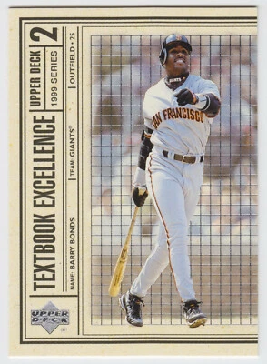 1999 Upper Deck - Textbook Excellence - Barry Bonds - #25 - Giants - NrMt-Mt - Image 1 of 4