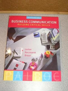 BUSINESS COMMUNICATION Locker Kaczmarek Braun 2nd Canadian Edition 2004 NEW - Picture 1 of 1