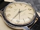 60s Helbros Automatic 17j Silver Linen Dial Wristwatch Clean Crystal - Running!