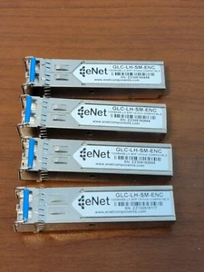 4x Posten ENET GLC-LH-SM-EMC Original SFP Transceiver Module - GETESTET - Bild 1 von 3
