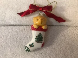 Christmas ornament Spode Christmas tree Teddy Bear in Stocking EX2624 - Picture 1 of 6