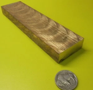 954 Bronze Oversize Flat Bar 1/2" Thick x 1 1/2" Wide x 6.0" Length - Picture 1 of 12