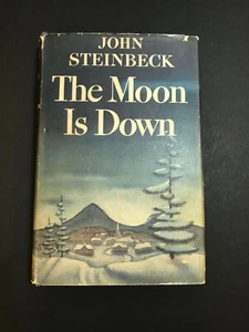 The Moon Is Down, by John Steinbeck -1942 -Book Club Ed,  Vtg, H/C Book DJ - Picture 1 of 12