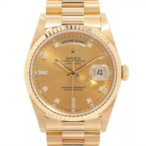 ROLEX Day-Date 18238A Champagne Dial 35mm Automatic Men's Watch - Picture 1 of 7