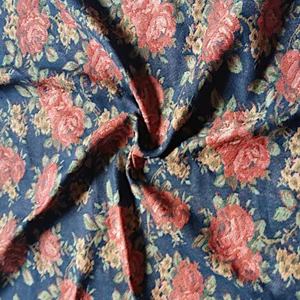 Gobelinstoff Meterware 1,5 m breit Jacquard Rose Blumen Dekostof Bezugsstoff DE - Bild 1 von 4