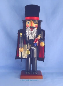 Vintage German Nutcracker Seiffener Drosselmeyer 15" NIB New Old Stock - Picture 1 of 9