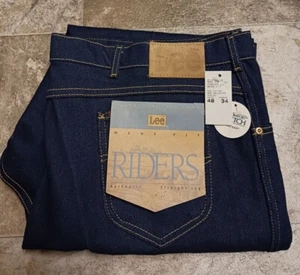 Neu aus altem Lagerbestand 80er Vintage Lee Riders blau Denim Jeans Größe 48" x 34" Union Made USA DS - Bild 1 von 7