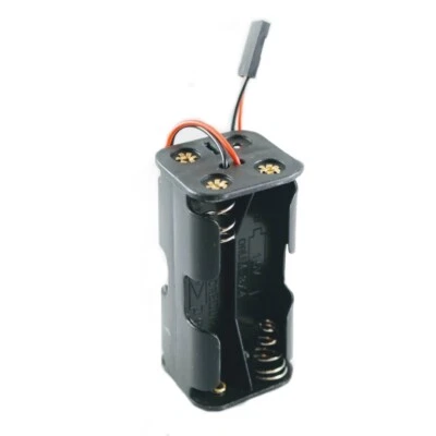 6V RC 4 x AA Battery Holder With Futaba Plug For Receiver Cars Heli Planes Boats - Image 1 of 3