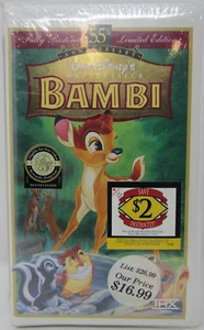 Disney's Masterpiece Collection Bambi VHS - Foto 1 di 2