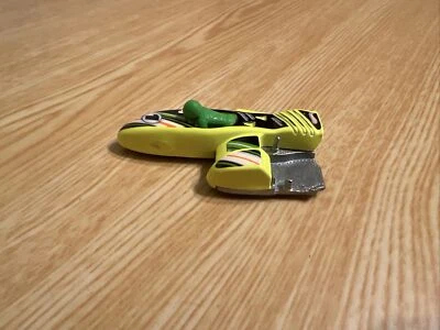 2001 Hot Wheels Outsider Sidecar Racing Motorcycle & Figure Yellow/ Green - Image 1 of 4