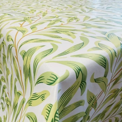 William Morris- Willow Bough Sage PVC Printed Pattern Tablecloth Material Fabric - Image 1 of 4