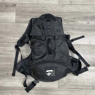 Mochila táctica Ripstop BAPE A Bathing Ape de colección años 90 negra rara senderismo Foto 1 de 3