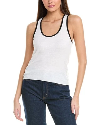 Camiseta sin mangas para mujer James Perse mezcla de lino acanalada Foto 1 de 2