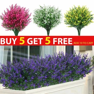 Künstliche Blumen Kunststoff Kunstpflanzen UV beständig Haus im Freien Garten Deko - Bild 1 von 18