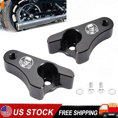 1 Inch Lowering Blocks Kit for Harley Davidson Street Road Glide King 2008-2025 - Imagem 1 de 4