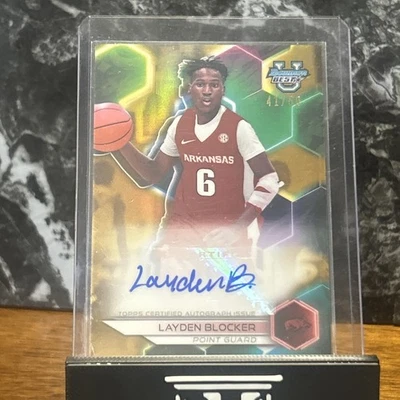 Layden Blocker 2023-24 Bowman Best University #B23-LB Gold Refractor Auto /50 - Image 1 of 2