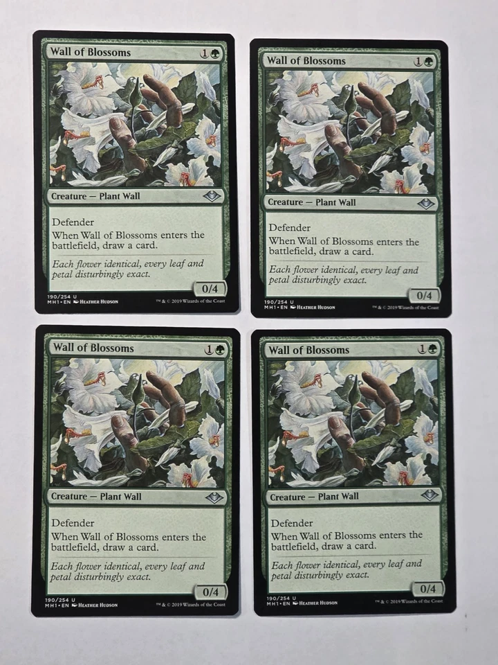 4x Wall Of Blossoms - Modern Horizons 1 - Near Mint - MTG - Image 1 of 1