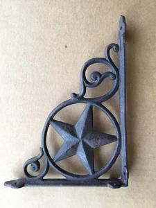 Vintage Cast Iron Shelf Bracket Lone Star Rustic Country Ranch Barn Farm House - Picture 1 of 8