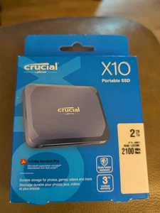 Nuevo SSD Externo Crucial X10 2TB USB-C - Azul - SELLADO - Imagen 1 de 7