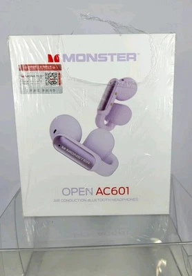 Monster Wireless Earbuds Open AC601 Comfort Clip-On Bluetooth Earbuds Purple New - Image 1 of 4