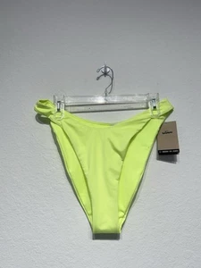 NIKE Women Sling Bikini Swim Bottom Florescent Green Neon NESSC230 739 XL NWT - Picture 1 of 8