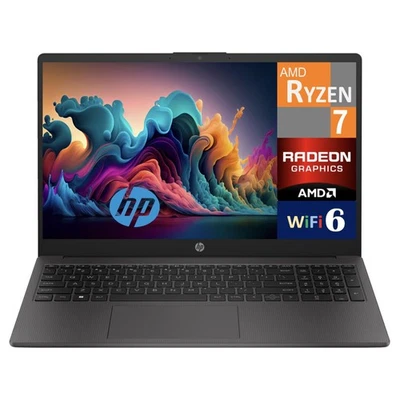 HP 255 15.6" FHD AMD Ryzen 7 7730U 2.0GHz 16GB DDR4 512GB SSD AMD Radeon FreeDos - Image 1 of 4