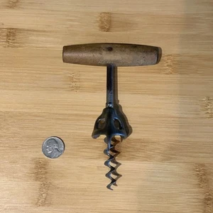 Apribottiglie vino VINTAGE con manico in legno - Foto 1 di 10