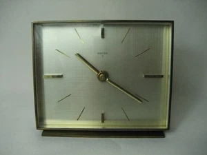 Vintage SWIZA Schweiz Metall Tischuhr 1960er Jahre Mid Century Design - Bild 1 von 12