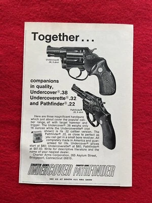 Vintage 1972 Charter Arms Handguns Print Ad - Image 1 of 4