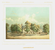 Langenbielau Bielawa Originale Litografia a Colori Duncker 1860