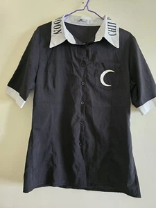 Women's Rare Moon Child Button Up Shirt Size L By Avodovama - Picture 1 of 6