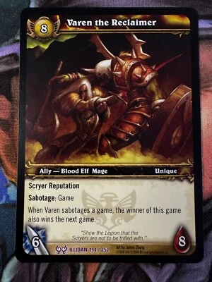 World of Warcraft TCG Illidan 194/252 Varen the Reclaimer - Image 1 of 2